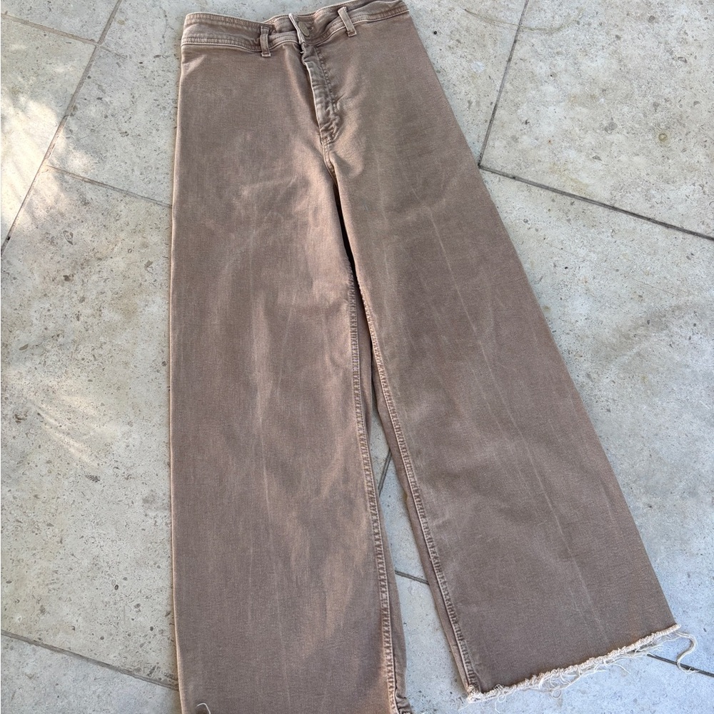 Zara Tan Wide Leg Pants